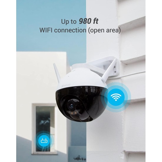 EZVIZ C8C 1080P Wifi Smart Home Outdoor Security Camera Color Night Vision 360 Degree IP65 Dust and Water Protection AI-Powered Human Detection Active Defense EZVIZ Cloud/SD Card Storage EZVIZ C8C 1080P Wifi Smart Home Outdoor Security Camera Color Night Vision 360 Degree IP65 Dust and Water Protection AI-Powered Human Detection Active Defense EZVIZ Cloud/SD Card Storage