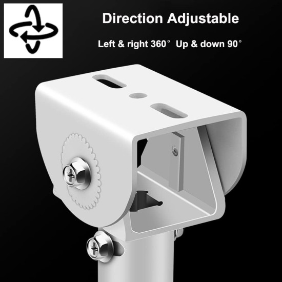 FINXRoll Security Camera Mounting Bracket Extender Pole,J-Shaped 30-60cm Adjustable Ceiling Mount Bracket for CCTV IP Camera,Solid Metal Powder Spray Coating FINXRoll Security Camera Mounting Bracket Extender Pole,J-Shaped 30-60cm Adjustable Ceiling Mount Bracket for CCTV IP Camera,Solid Metal Powder Spray Coating