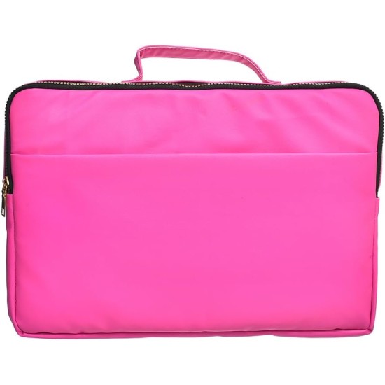 Accelerate Plain Bright Pink Leather Protective 15-15.6 inch Premium Laptop Sleeve Case with Zipper Pocket and Handle | Slim Design Laptop Bag compatible with MacBooks and Laptops Accelerate Plain Bright Pink Leather Protective 15-15.6 inch Premium Laptop Sleeve Case with Zipper Pocket and Handle | Slim Design Laptop Bag compatible with MacBooks and Laptops