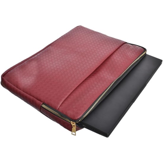 Accelerate Plain Bright Pink Leather Protective 15-15.6 inch Premium Laptop Sleeve Case with Zipper Pocket and Handle | Slim Design Laptop Bag compatible with MacBooks and Laptops Accelerate Plain Bright Pink Leather Protective 15-15.6 inch Premium Laptop Sleeve Case with Zipper Pocket and Handle | Slim Design Laptop Bag compatible with MacBooks and Laptops