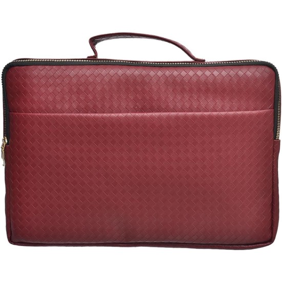 Accelerate Plain Bright Pink Leather Protective 15-15.6 inch Premium Laptop Sleeve Case with Zipper Pocket and Handle | Slim Design Laptop Bag compatible with MacBooks and Laptops Accelerate Plain Bright Pink Leather Protective 15-15.6 inch Premium Laptop Sleeve Case with Zipper Pocket and Handle | Slim Design Laptop Bag compatible with MacBooks and Laptops