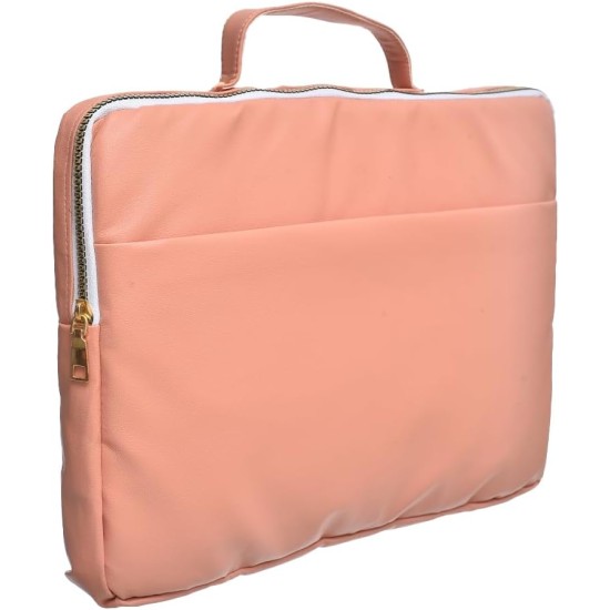 Accelerate Plain Bright Pink Leather Protective 15-15.6 inch Premium Laptop Sleeve Case with Zipper Pocket and Handle | Slim Design Laptop Bag compatible with MacBooks and Laptops Accelerate Plain Bright Pink Leather Protective 15-15.6 inch Premium Laptop Sleeve Case with Zipper Pocket and Handle | Slim Design Laptop Bag compatible with MacBooks and Laptops