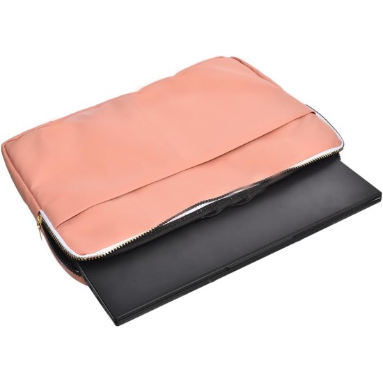 Accelerate Plain Bright Pink Leather Protective 15-15.6 inch Premium Laptop Sleeve Case with Zipper Pocket and Handle | Slim Design Laptop Bag compatible with MacBooks and Laptops Accelerate Plain Bright Pink Leather Protective 15-15.6 inch Premium Laptop Sleeve Case with Zipper Pocket and Handle | Slim Design Laptop Bag compatible with MacBooks and Laptops