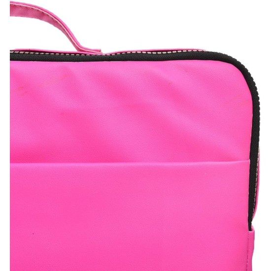 Accelerate Plain Bright Pink Leather Protective 15-15.6 inch Premium Laptop Sleeve Case with Zipper Pocket and Handle | Slim Design Laptop Bag compatible with MacBooks and Laptops Accelerate Plain Bright Pink Leather Protective 15-15.6 inch Premium Laptop Sleeve Case with Zipper Pocket and Handle | Slim Design Laptop Bag compatible with MacBooks and Laptops