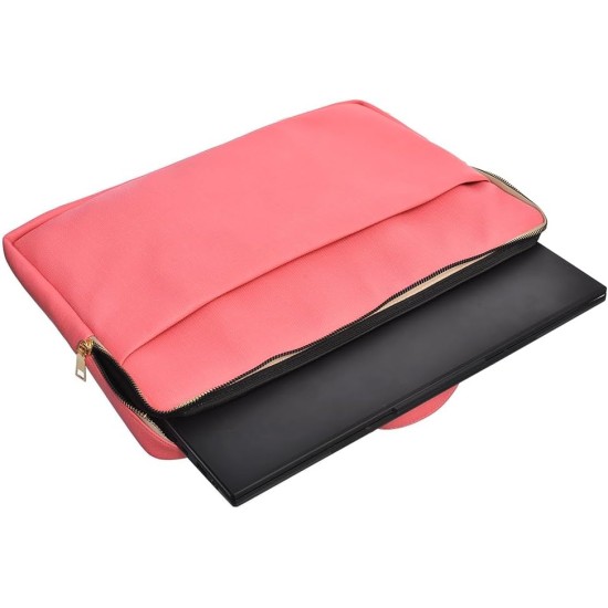 Accelerate Plain Bright Pink Leather Protective 15-15.6 inch Premium Laptop Sleeve Case with Zipper Pocket and Handle | Slim Design Laptop Bag compatible with MacBooks and Laptops Accelerate Plain Bright Pink Leather Protective 15-15.6 inch Premium Laptop Sleeve Case with Zipper Pocket and Handle | Slim Design Laptop Bag compatible with MacBooks and Laptops