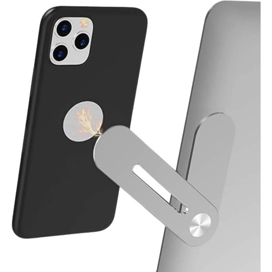 Aporia - Stick on Laptop Invisible Foldable Side Arm Magnetic Phone Holder Mount for Computer | Instant 2nd Monitor Mobile Solution | Aluminum Alloy with Strong Magnet Aporia - Stick on Laptop Invisible Foldable Side Arm Magnetic Phone Holder Mount for Computer | Instant 2nd Monitor Mobile Solution | Aluminum Alloy with Strong Magnet