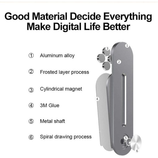 Aporia - Stick on Laptop Invisible Foldable Side Arm Magnetic Phone Holder Mount for Computer | Instant 2nd Monitor Mobile Solution | Aluminum Alloy with Strong Magnet Aporia - Stick on Laptop Invisible Foldable Side Arm Magnetic Phone Holder Mount for Computer | Instant 2nd Monitor Mobile Solution | Aluminum Alloy with Strong Magnet