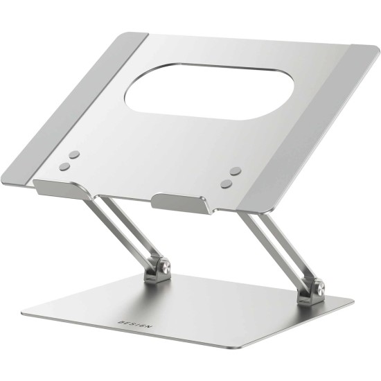 BESIGN LS10 Aluminum Laptop/Computer Stand, Ergonomic Adjustable Notebook Stand, Riser Holder, Compatible with Air, Pro, Dell, HP, Lenovo More 10-14" Laptops, Silver BESIGN LS10 Aluminum Laptop/Computer Stand, Ergonomic Adjustable Notebook Stand, Riser Holder, Compatible with Air, Pro, Dell, HP, Lenovo More 10-14" Laptops, Silver