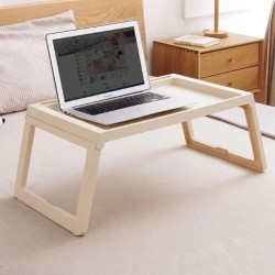 Foldable Laptop Table, Food Stand for Bed, Foldable Table, Laptop Table, Lazy Study Table (White)