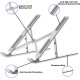 Laptop stand, adjustable aluminum laptop tablet stand, laptop holder, foldable laptop riser, notebook stand portable laptop holder compatible with 7-15.6 inches laptop, tablet, notebook Laptop stand, adjustable aluminum laptop tablet stand, laptop holder, foldable laptop riser, notebook stand portable laptop holder compatible with 7-15.6 inches laptop, tablet, notebook