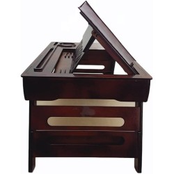 Multi-Height Laptop Stand with Extendable Legs and Drawer - Brown (60 by 40 Height 11cm)