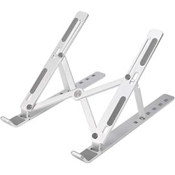 Portable laptop stand, aluminum foldable holder, 6 levels height & angle adjustable