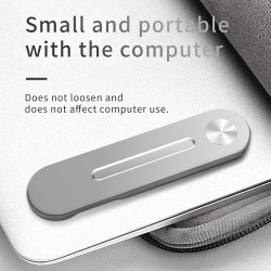 Side Mount Clip on Laptop for Phone, Aluminum Alloy Computer Expansion Bracket with Rotatable Angle Adjustment, Foldable, Phone Holder Stand for Laptop Same Screen for All Smart Phones