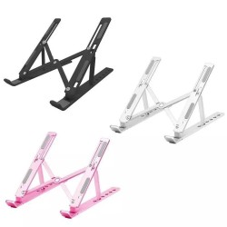 Tablet and Laptop Stand is very good for your laptop table in travel and car Easy to carry with you in your bag and travel (Pink)