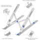 YIKUROOS Laptop Stand, Laptop Stand for Desk, Adjustable Ergonomic Portable Aluminum Laptop Stand, 7 Angle Anti-Slip Computer Stand, Compatible with 9-15.6 inch Laptop, Silver YIKUROOS Laptop Stand, Laptop Stand for Desk, Adjustable Ergonomic Portable Aluminum Laptop Stand, 7 Angle Anti-Slip Computer Stand, Compatible with 9-15.6 inch Laptop, Silver