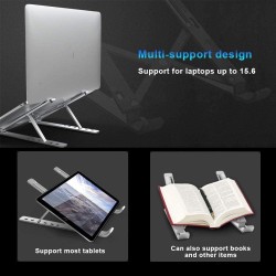 hanso Adjustable Foldable Laptop Stand Notebook Stand Portable Laptop Holder Tablet Stand Riser Computer Support for MacBook Air Pro