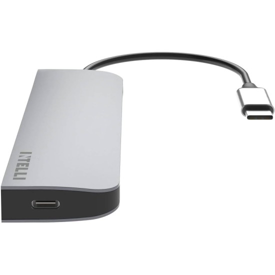 Intelli USB C HUB 6 In 1 LynkHub Go - 3 Ports USB-A - SD Card Slot - Micro SD Card Slot - USB-C Port PD Charging 60W Intelli USB C HUB 6 In 1 LynkHub Go - 3 Ports USB-A - SD Card Slot - Micro SD Card Slot - USB-C Port PD Charging 60W