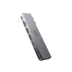 Anker USB C Hub for MacBook, Anker 547 USB-C Hub (7-in-2), Compatible with Thunderbolt 4 USB C Port, 4K HDMI, USB C and 2 USB A Data Ports for MacBook Pro 13 Inch, MacBook Air M1 / M2, and More