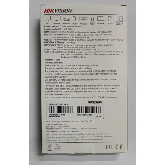 Hikvision DS401 4-in-1 Multifunctional USB HUB Hikvision DS401 4-in-1 Multifunctional USB HUB