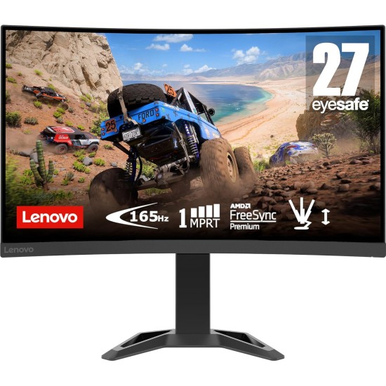 Lenovo Legion Y27-30 27" FHD IPS Pro Gaming Monitor, 165Hz Refresh Rate & 0.5ms Response Time, 3Wx2 Speaker, AMD FreeSync, 16.7M Colors, 2x HDMI 2.0, 1x DP 1.4, 4x USB 3.2, Black Lenovo Legion Y27-30 27" FHD IPS Pro Gaming Monitor, 165Hz Refresh Rate & 0.5ms Response Time, 3Wx2 Speaker, AMD FreeSync, 16.7M Colors, 2x HDMI 2.0, 1x DP 1.4, 4x USB 3.2, Black