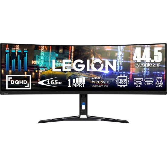 Lenovo Legion Y27-30 27" FHD IPS Pro Gaming Monitor, 165Hz Refresh Rate & 0.5ms Response Time, 3Wx2 Speaker, AMD FreeSync, 16.7M Colors, 2x HDMI 2.0, 1x DP 1.4, 4x USB 3.2, Black Lenovo Legion Y27-30 27" FHD IPS Pro Gaming Monitor, 165Hz Refresh Rate & 0.5ms Response Time, 3Wx2 Speaker, AMD FreeSync, 16.7M Colors, 2x HDMI 2.0, 1x DP 1.4, 4x USB 3.2, Black