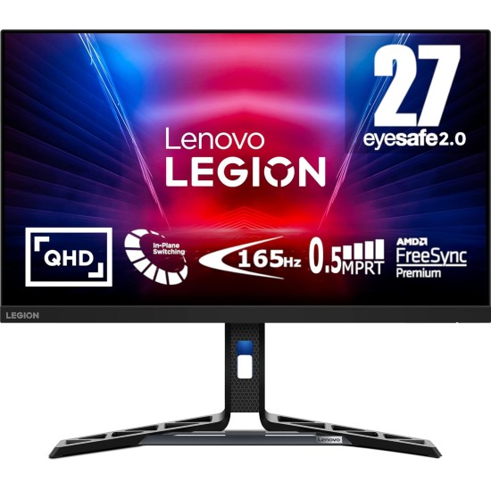 Lenovo Legion Y27-30 27" FHD IPS Pro Gaming Monitor, 165Hz Refresh Rate & 0.5ms Response Time, 3Wx2 Speaker, AMD FreeSync, 16.7M Colors, 2x HDMI 2.0, 1x DP 1.4, 4x USB 3.2, Black Lenovo Legion Y27-30 27" FHD IPS Pro Gaming Monitor, 165Hz Refresh Rate & 0.5ms Response Time, 3Wx2 Speaker, AMD FreeSync, 16.7M Colors, 2x HDMI 2.0, 1x DP 1.4, 4x USB 3.2, Black