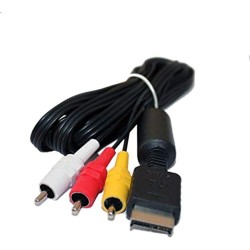 Audio and video cable adapter with 3 cables for playstation ps / ps2 / ps3