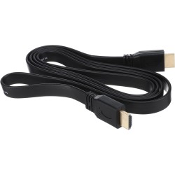 Cable hdmi flat 1.5m - black, USB
