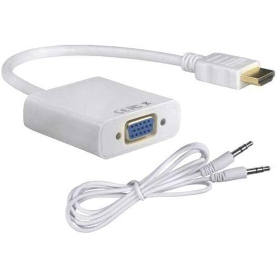 Hdmi input to vga adapter male to female 1080p video converter from hdmi to vga cord cable connector with audio and micro usb powered for pc/laptop/monitor Hdmi input to vga adapter male to female 1080p video converter from hdmi to vga cord cable connector with audio and micro usb powered for pc/laptop/monitor