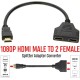 ToneGod HDMI Splitter Adapter, ToneGod HDMI Splitter Cable for Dual Monitors Duplicate/Mirror(1 in 2 Out), HDMI Male to Dual HDMI Female for HDMI HD, LED, LCD, TV, Support Two TVs at The Same Time ToneGod HDMI Splitter Adapter, ToneGod HDMI Splitter Cable for Dual Monitors Duplicate/Mirror(1 in 2 Out), HDMI Male to Dual HDMI Female for HDMI HD, LED, LCD, TV, Support Two TVs at The Same Time