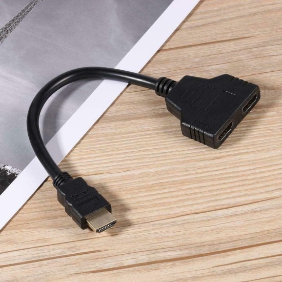 ToneGod HDMI Splitter Adapter, ToneGod HDMI Splitter Cable for Dual Monitors Duplicate/Mirror(1 in 2 Out), HDMI Male to Dual HDMI Female for HDMI HD, LED, LCD, TV, Support Two TVs at The Same Time ToneGod HDMI Splitter Adapter, ToneGod HDMI Splitter Cable for Dual Monitors Duplicate/Mirror(1 in 2 Out), HDMI Male to Dual HDMI Female for HDMI HD, LED, LCD, TV, Support Two TVs at The Same Time