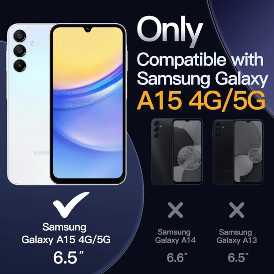 Dl3 Mobilak Case Compatible with Samsung Galaxy A15 5G / 4G 6.5-Inch Case Crystal Clear Soft TPU Gel Case Flexible Silicone Anti-Scratch Transparent TPU Cover - Clear Dl3 Mobilak Case Compatible with Samsung Galaxy A15 5G / 4G 6.5-Inch Case Crystal Clear Soft TPU Gel Case Flexible Silicone Anti-Scratch Transparent TPU Cover - Clear