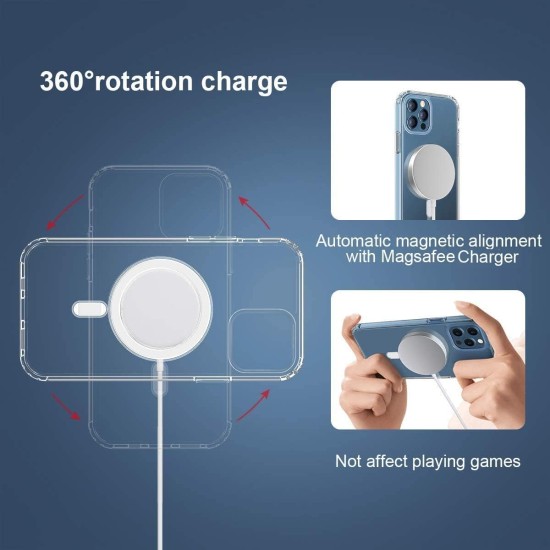 Piosoo Magnetic Clear Case for iPhone 11 with Mag-Safe Wireless Charging,Anti-Yellow Soft Silicone TPU Protective Case with Magnets Crystal Clear Cover (Compatible with All Mag-Safe Accessories) Piosoo Magnetic Clear Case for iPhone 11 with Mag-Safe Wireless Charging,Anti-Yellow Soft Silicone TPU Protective Case with Magnets Crystal Clear Cover (Compatible with All Mag-Safe Accessories)
