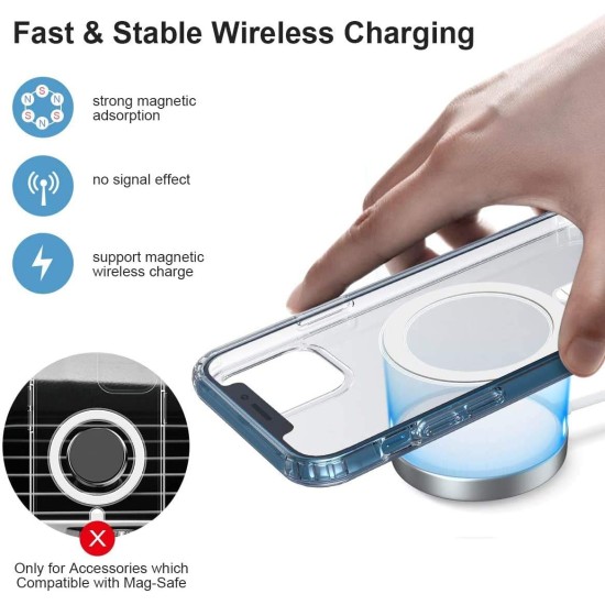 Piosoo Magnetic Clear Case for iPhone 11 with Mag-Safe Wireless Charging,Anti-Yellow Soft Silicone TPU Protective Case with Magnets Crystal Clear Cover (Compatible with All Mag-Safe Accessories) Piosoo Magnetic Clear Case for iPhone 11 with Mag-Safe Wireless Charging,Anti-Yellow Soft Silicone TPU Protective Case with Magnets Crystal Clear Cover (Compatible with All Mag-Safe Accessories)
