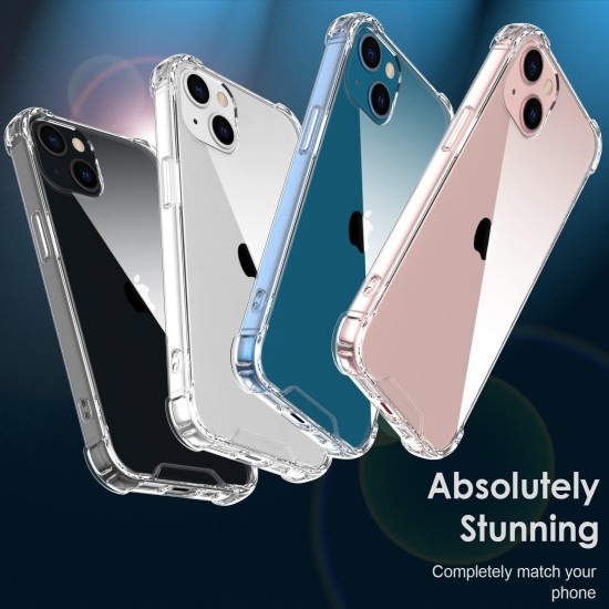 Shamo's for iPhone 13 Case, Crystal Clear Anti-Scratch Shock Absorption Cover, TPU Bumper with Reinforced Corners [ Anti Yellowing ]