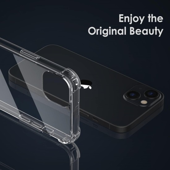 Shamo's for iPhone 13 Case, Crystal Clear Anti-Scratch Shock Absorption Cover, TPU Bumper with Reinforced Corners [ Anti Yellowing ]