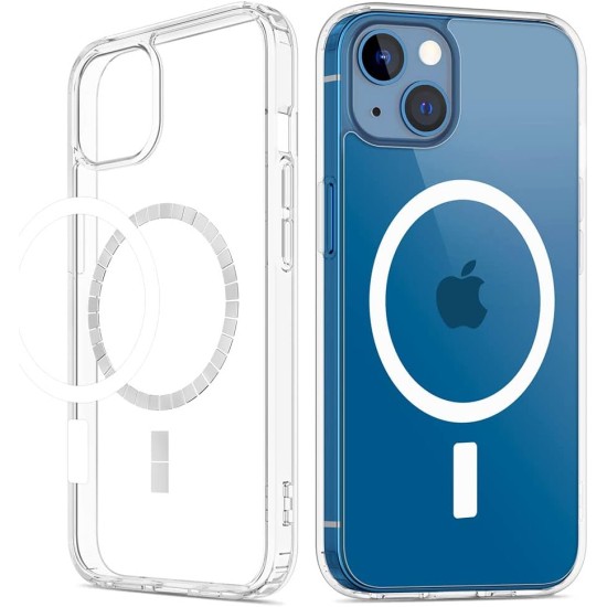 VEGO for iPhone 13 Case & iPhone 14 Case, Compatible with MagSafe, Clear Case with Built-in Magnets, Crystal Clear Hard PC Back + Soft TPU Frame Slim Cover for iPhone 13 / iPhone 14 6.1" - Clear VEGO for iPhone 13 Case & iPhone 14 Case, Compatible with MagSafe, Clear Case with Built-in Magnets, Crystal Clear Hard PC Back + Soft TPU Frame Slim Cover for iPhone 13 / iPhone 14 6.1" - Clear