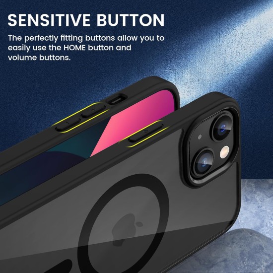 VEGO for iPhone 13 Case & iPhone 14 Case, Compatible with MagSafe, Clear Case with Built-in Magnets, Crystal Clear Hard PC Back + Soft TPU Frame Slim Cover for iPhone 13 / iPhone 14 6.1" - Clear VEGO for iPhone 13 Case & iPhone 14 Case, Compatible with MagSafe, Clear Case with Built-in Magnets, Crystal Clear Hard PC Back + Soft TPU Frame Slim Cover for iPhone 13 / iPhone 14 6.1" - Clear