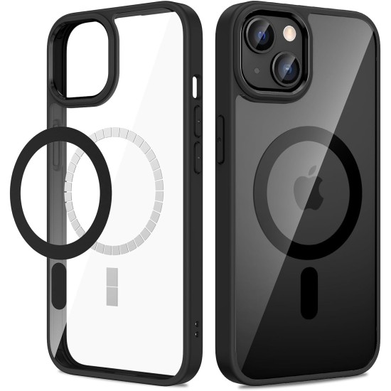 VEGO for iPhone 13 Case & iPhone 14 Case, Compatible with MagSafe, Clear Case with Built-in Magnets, Crystal Clear Hard PC Back + Soft TPU Frame Slim Cover for iPhone 13 / iPhone 14 6.1" - Clear VEGO for iPhone 13 Case & iPhone 14 Case, Compatible with MagSafe, Clear Case with Built-in Magnets, Crystal Clear Hard PC Back + Soft TPU Frame Slim Cover for iPhone 13 / iPhone 14 6.1" - Clear