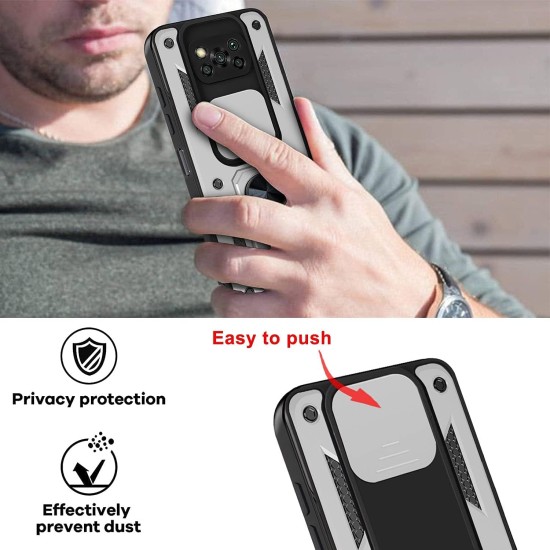 poco x3 pro/poco x3 nfc protective case cover with Camera Sliding Sliding Swivel Swivel Stand 360 degree Rotating Kickstand Shockproof Cell Phone Case for Xiaomi Poco X3 pro/poco x3 nfc) (Black) poco x3 pro/poco x3 nfc protective case cover with Camera Sliding Sliding Swivel Swivel Stand 360 degree Rotating Kickstand Shockproof Cell Phone Case for Xiaomi Poco X3 pro/poco x3 nfc) (Black)