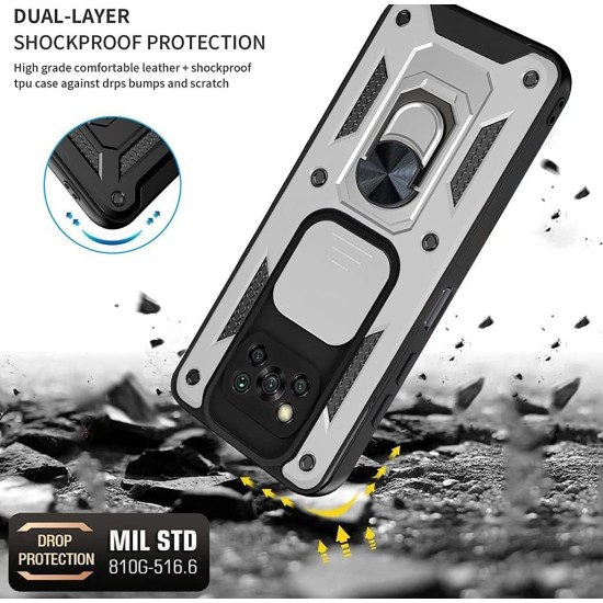 poco x3 pro/poco x3 nfc protective case cover with Camera Sliding Sliding Swivel Swivel Stand 360 degree Rotating Kickstand Shockproof Cell Phone Case for Xiaomi Poco X3 pro/poco x3 nfc) (Black) poco x3 pro/poco x3 nfc protective case cover with Camera Sliding Sliding Swivel Swivel Stand 360 degree Rotating Kickstand Shockproof Cell Phone Case for Xiaomi Poco X3 pro/poco x3 nfc) (Black)