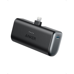 Anker Nano Portable Charger for iPhone, with Built-in MFi Certified Lightning Connector, Power Bank 5,000mAh 12W, Compatible with iPhone 14/14 Pro / 14 Plus, iPhone 13 and 12 Series