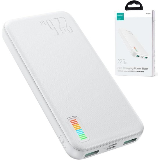 Joyroom JR-QP194 Dazzling Series 22.5W Power Bank 10000mAh-White Joyroom JR-QP194 Dazzling Series 22.5W Power Bank 10000mAh-White