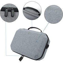 Hard Travel Case for Oculus Quest 2, All-in-one VR Gaming Headset and Controllers Accessories Shockproof EVA Hard Shell Carrying Case Storage Bag with Shoulder Strap, Also Fits Elite Strap