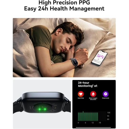 Joyroom FW12 Small R-FT3 Pro Smart Watch IP 68 Waterproof Answer/Make Call, Supports the Arabic language,Fitness Tracker Heart Rate Monitor, Black Joyroom FW12 Small R-FT3 Pro Smart Watch IP 68 Waterproof Answer/Make Call, Supports the Arabic language,Fitness Tracker Heart Rate Monitor, Black