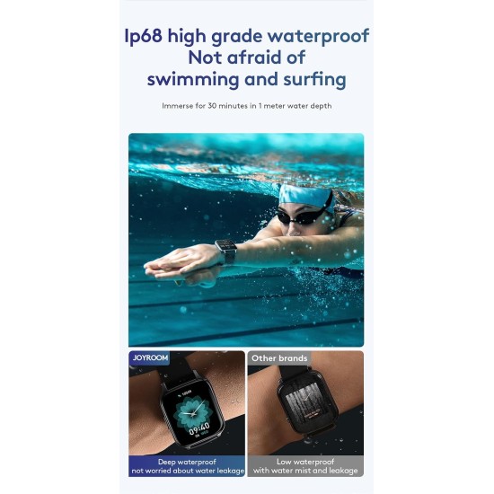 Joyroom Jr-FT6 Fit-Life Series Bluetooth Call Smart Watch (Make/Answer Call), Screen Resolution: 320 * 385 And Capacitive Touch Control - Gray Joyroom Jr-FT6 Fit-Life Series Bluetooth Call Smart Watch (Make/Answer Call), Screen Resolution: 320 * 385 And Capacitive Touch Control - Gray
