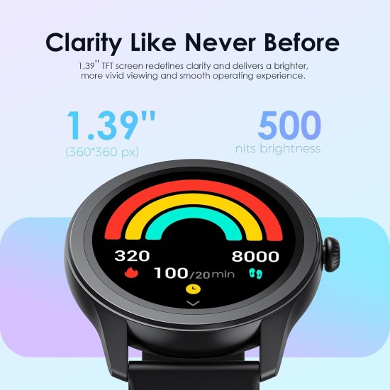 Oraimo Watch 2R Bluetooth Calling Smart Watch for Men and Women,1.39"HD Smart Fitness Watch with Stepping Meter Heart Rate Monitor,120+ Sports Modes & Quickly Reply SMS Oraimo Watch 2R Bluetooth Calling Smart Watch for Men and Women,1.39"HD Smart Fitness Watch with Stepping Meter Heart Rate Monitor,120+ Sports Modes & Quickly Reply SMS