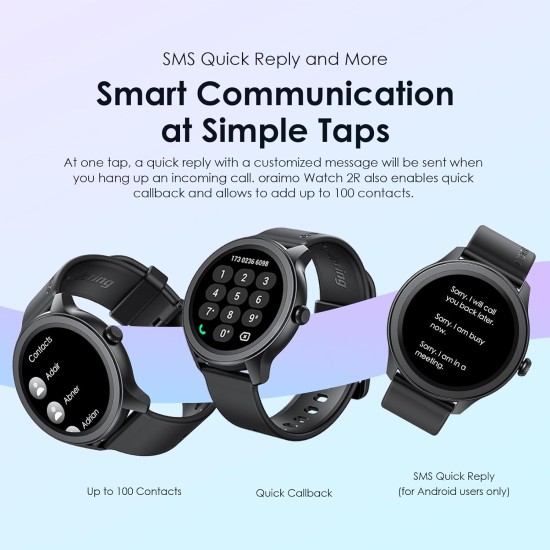 Oraimo Watch 2R Bluetooth Calling Smart Watch for Men and Women,1.39"HD Smart Fitness Watch with Stepping Meter Heart Rate Monitor,120+ Sports Modes & Quickly Reply SMS Oraimo Watch 2R Bluetooth Calling Smart Watch for Men and Women,1.39"HD Smart Fitness Watch with Stepping Meter Heart Rate Monitor,120+ Sports Modes & Quickly Reply SMS