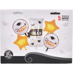 Generic Foil helium balloons with graduation design for graduation party - multi color, One Size