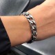 Garysiom 12mm Stainless Steel Silver Tone Curb Chain Bracelets for Men (Chain Length 8.5in) Garysiom 12mm Stainless Steel Silver Tone Curb Chain Bracelets for Men (Chain Length 8.5in)